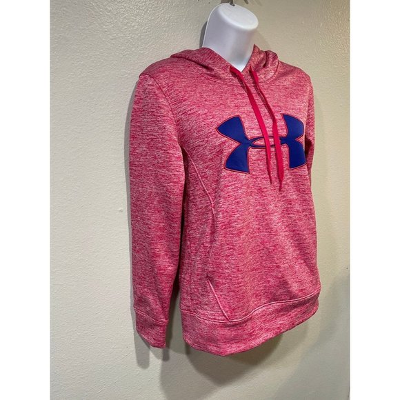 Under Armour XS Big Logo Space Dye Fleece Hoodie Sweatshirt - Picture 6 of 7